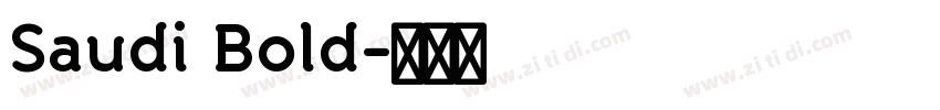 Saudi Bold字体转换